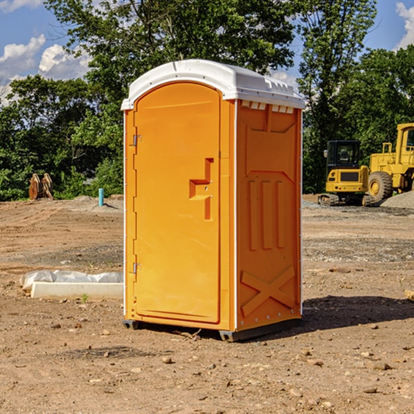 how often are the portable toilets cleaned and serviced during a rental period in Happy